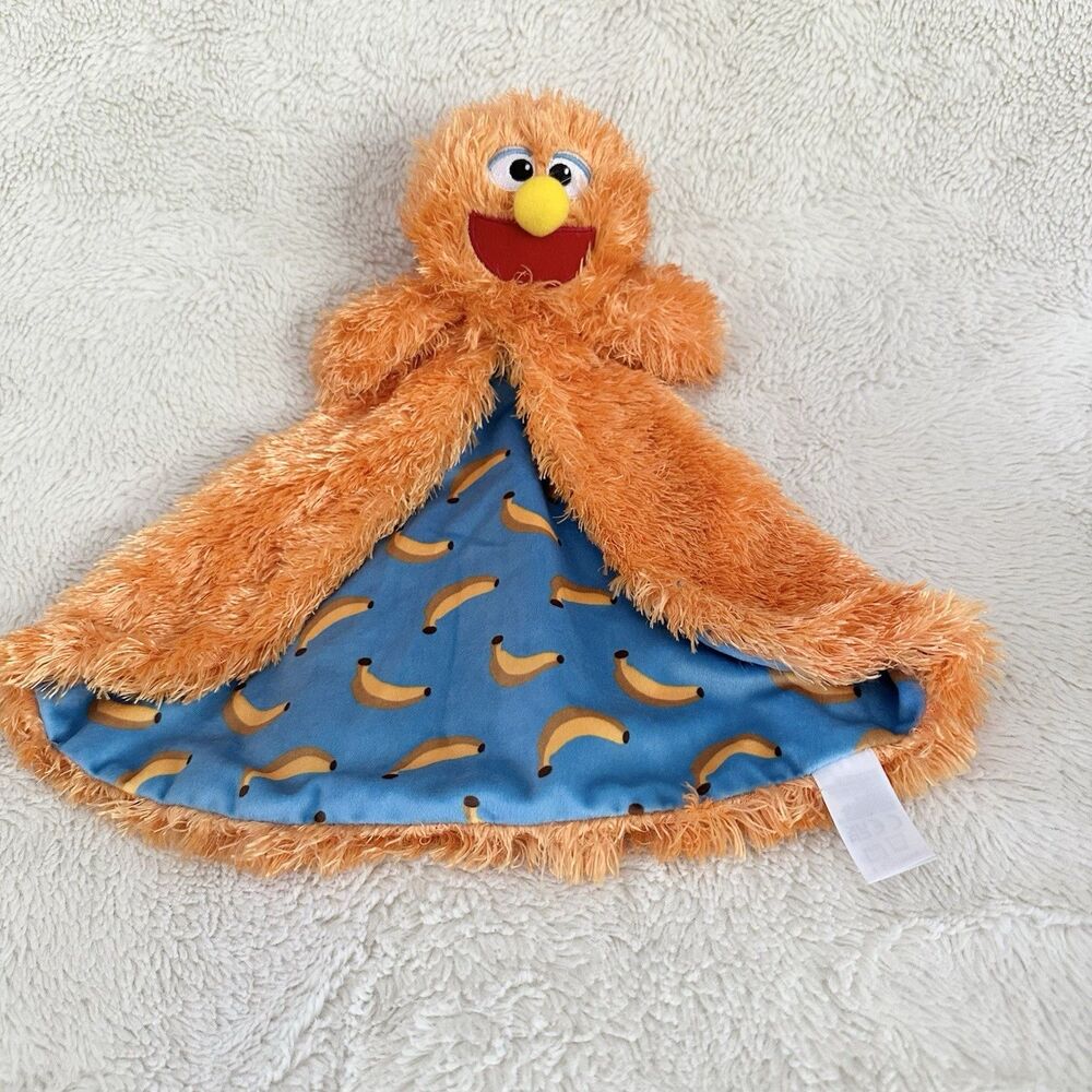 Gund Ms. Rachel Herbie Huggable Lovey Toy Plush Orange Blue Banana Print